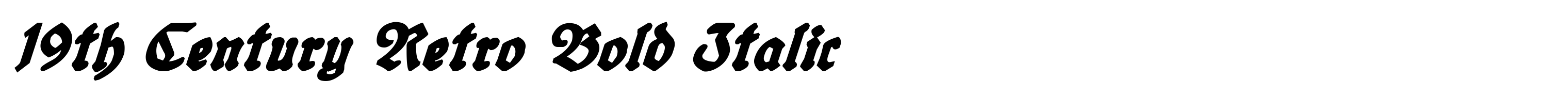 19th Century Retro Bold Italic